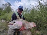 Tim and big Rainbow trout